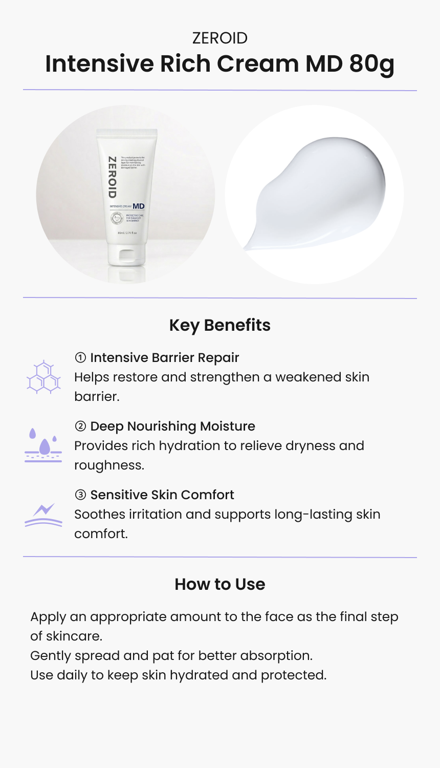 ZEROID Intensive Rich Cream MD 80g