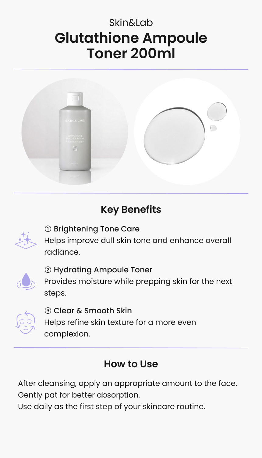 Skin&Lab Glutathione Ampoule Toner 200ml