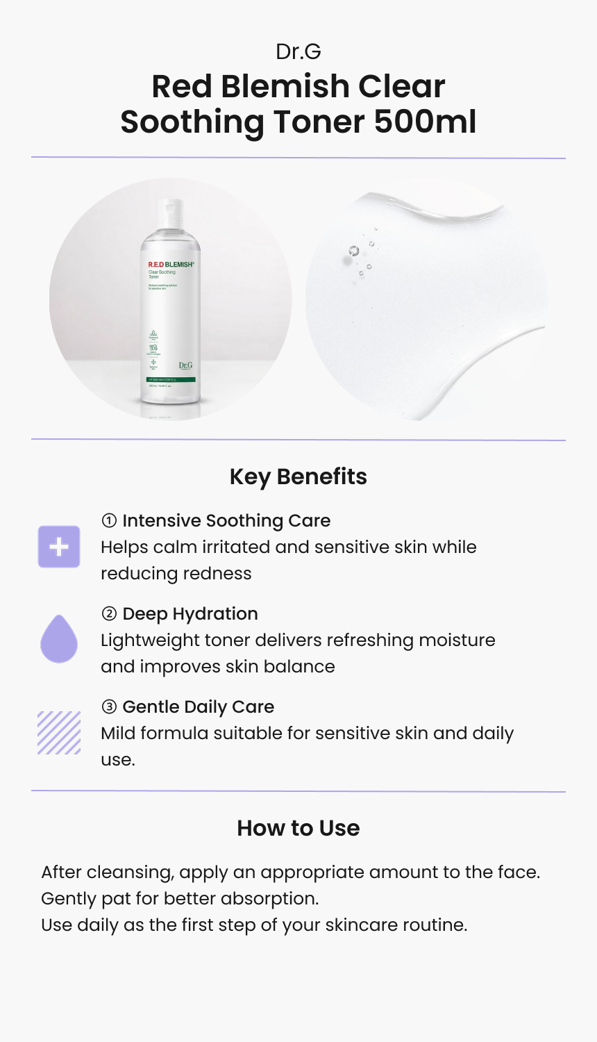 Dr.G Red Blemish Clear Soothing Toner 500ml