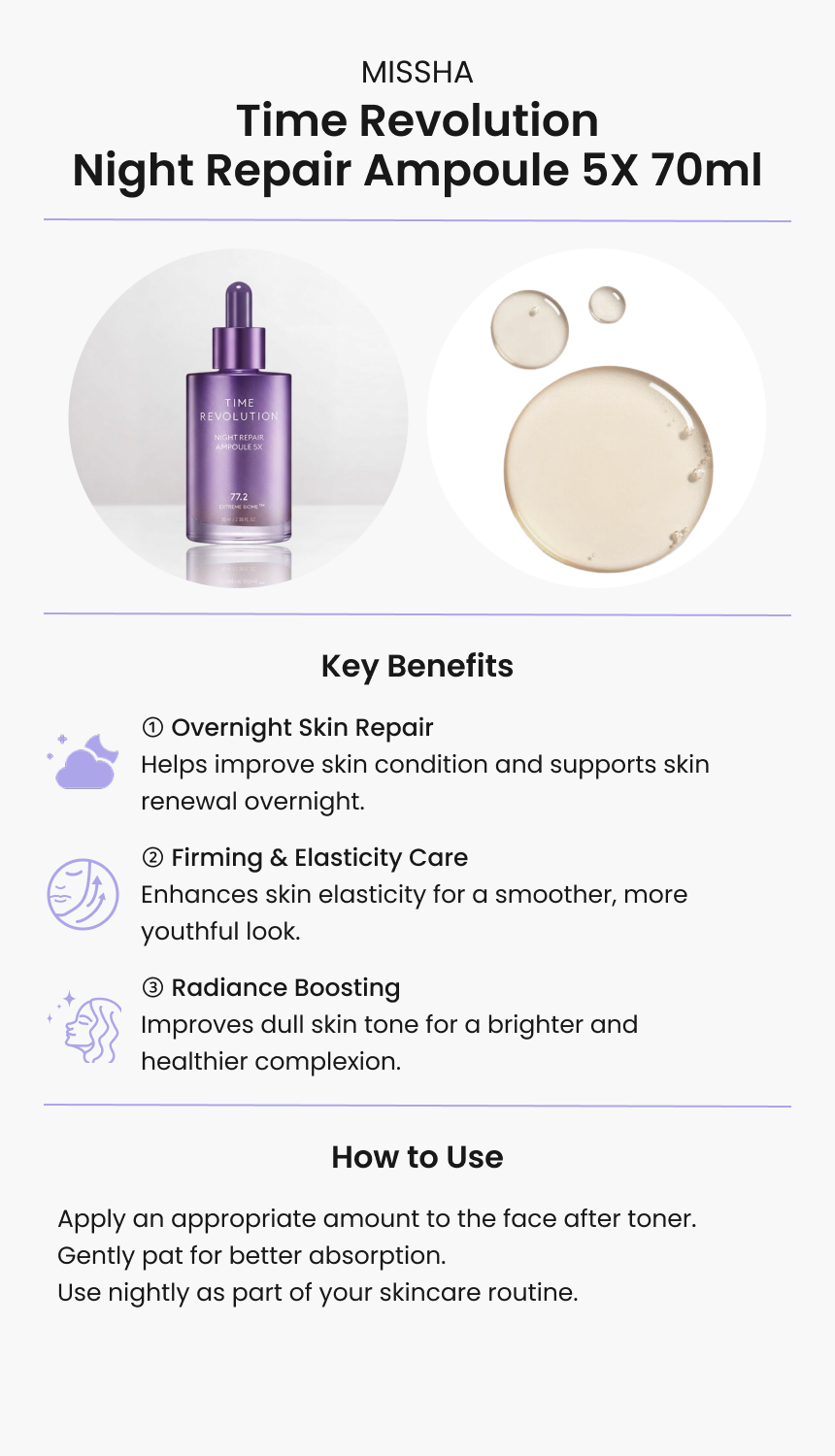 MISSHA Time Revolution Night Repair Ampoule 5X 70ml