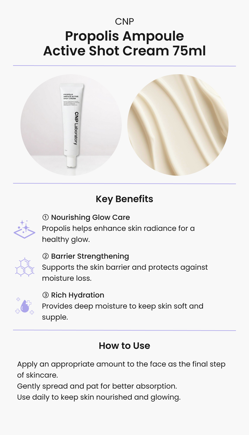 CNP Laboratory Propolis Ampoule Active Shot Cream 75ml