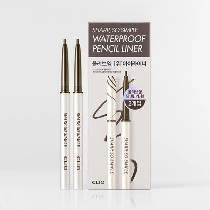 [Double Pack] CLIO Sharp, So Simple Waterproof Pencil Liner