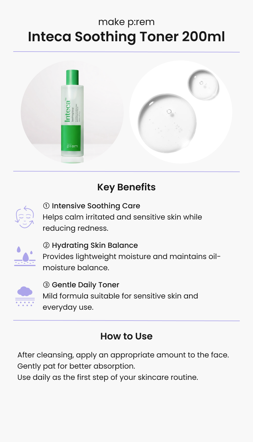 make p:rem Inteca Soothing Toner 200ml