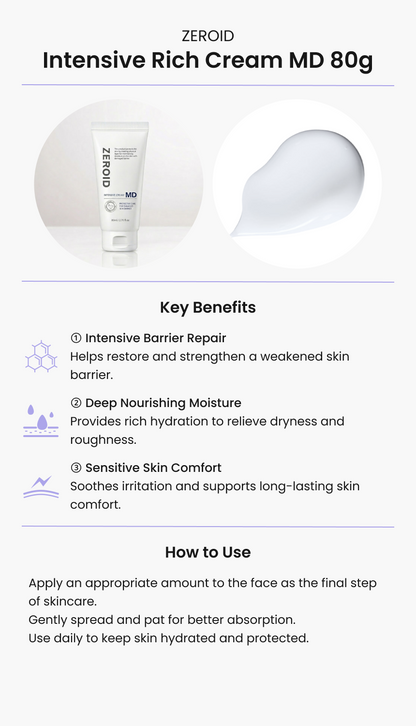 ZEROID Intensive Rich Cream MD 80g