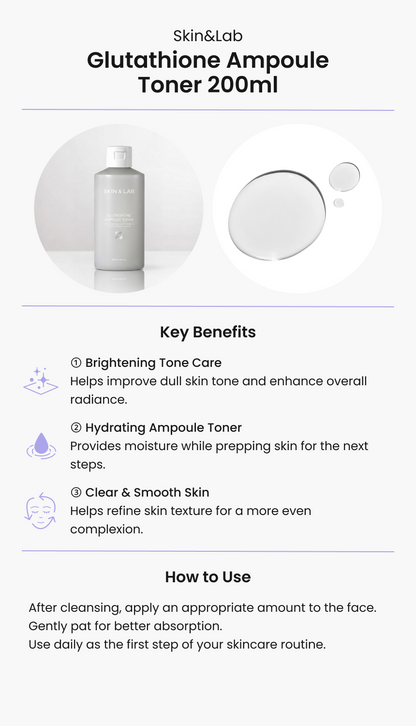 Skin&Lab Glutathione Ampoule Toner 200ml