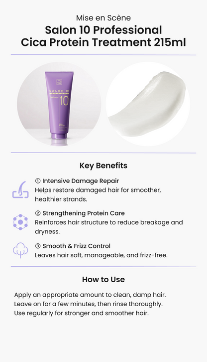 Mise en Scène Salon 10 Professional Cica Protein Treatment 215ml