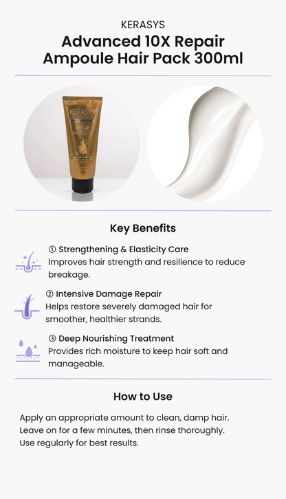 KERASYS Advanced 10X Repair Ampoule Hair Pack 300ml