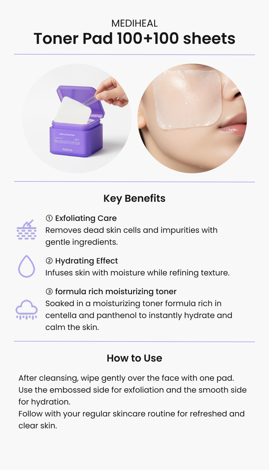 MEDIHEAL Toner Pad 100+100 Pads