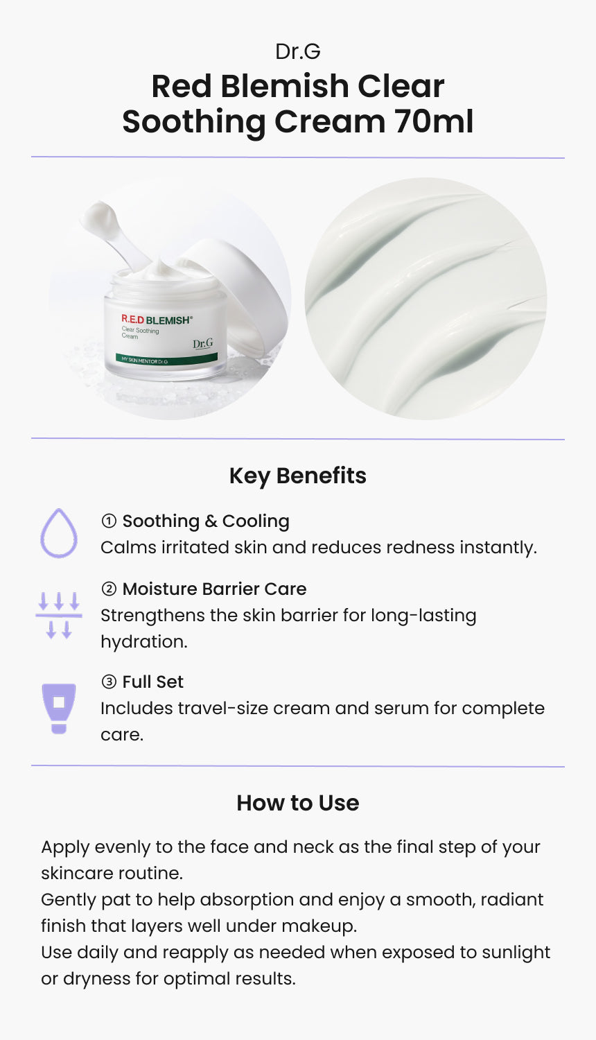 Dr.G Red Blemish Clear Soothing Cream 70ml
