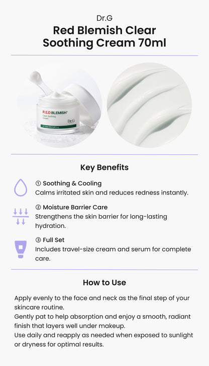 Dr.G Red Blemish Clear Soothing Cream 70ml