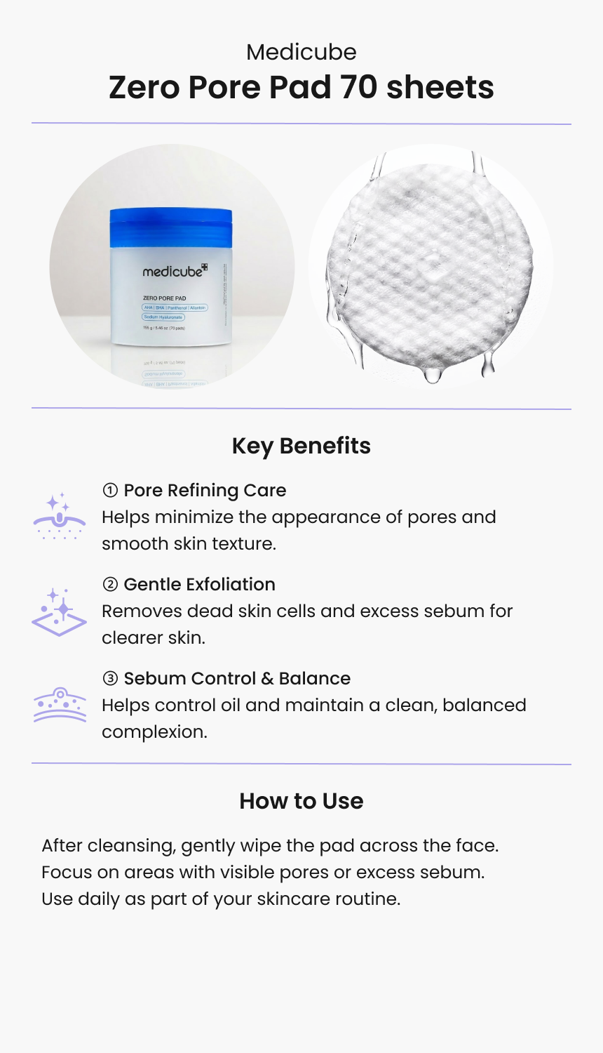 Medicube Zero Pore Pad 70 sheets