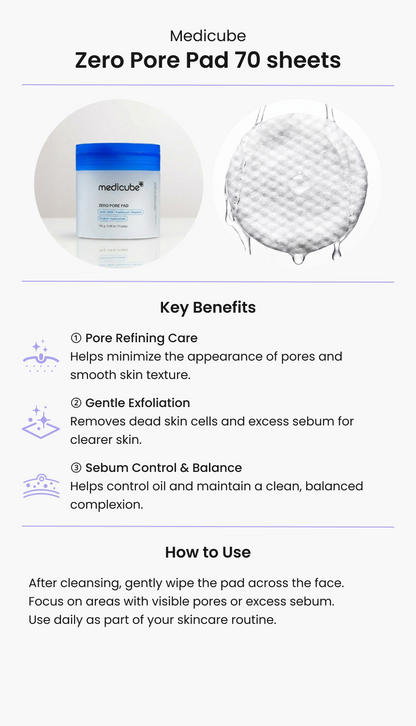 Medicube Zero Pore Pad 70 sheets
