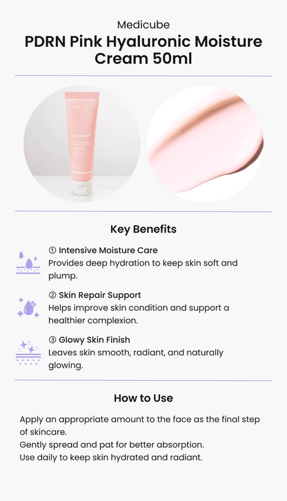 Medicube PDRN Pink Hyaluronic Moisture Cream 50ml