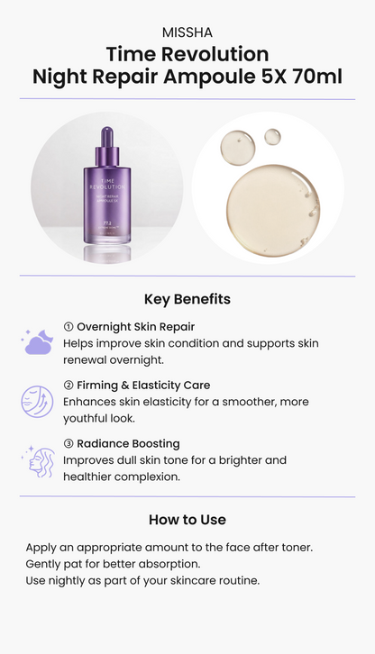 MISSHA Time Revolution Night Repair Ampoule 5X 70ml
