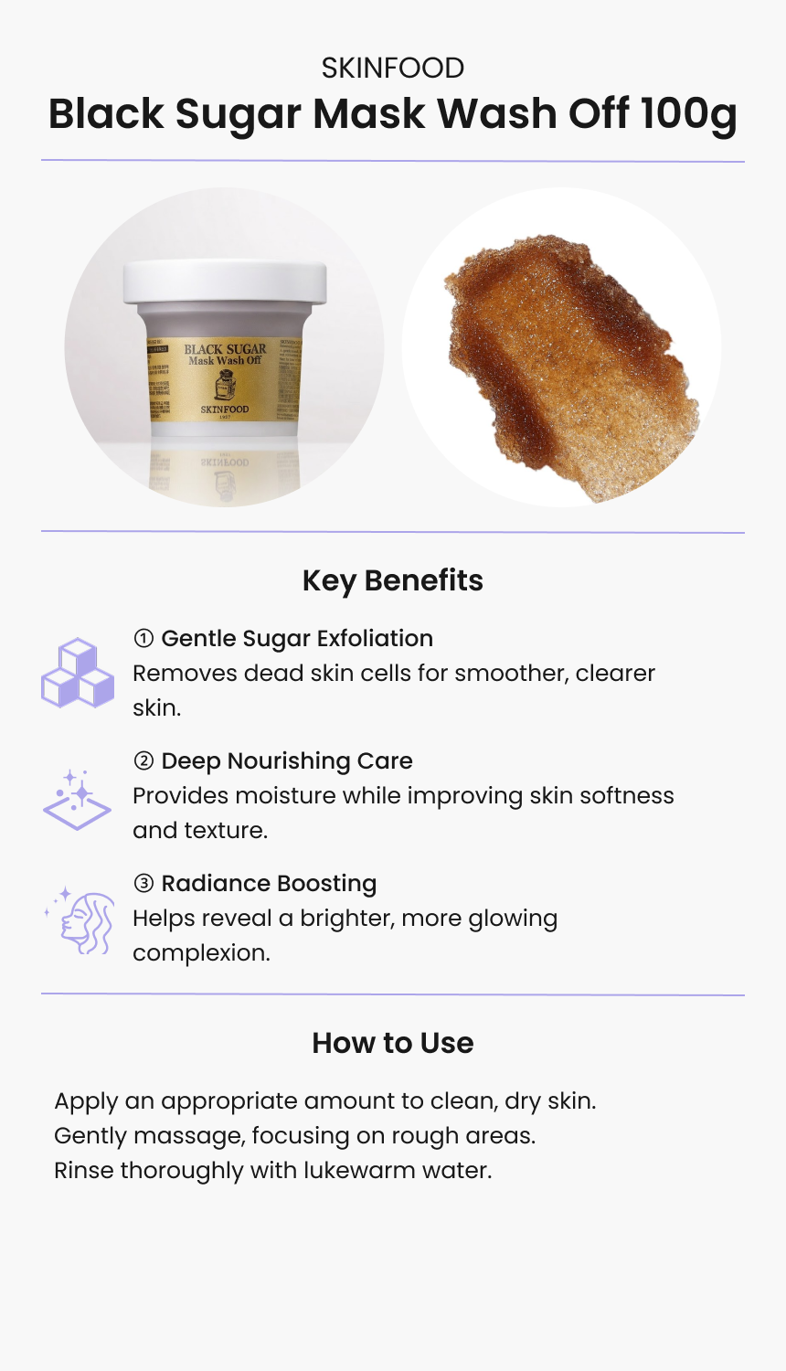 SKINFOOD Black Sugar Mask Wash Off 100g