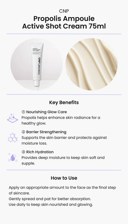 CNP Laboratory Propolis Ampoule Active Shot Cream 75ml