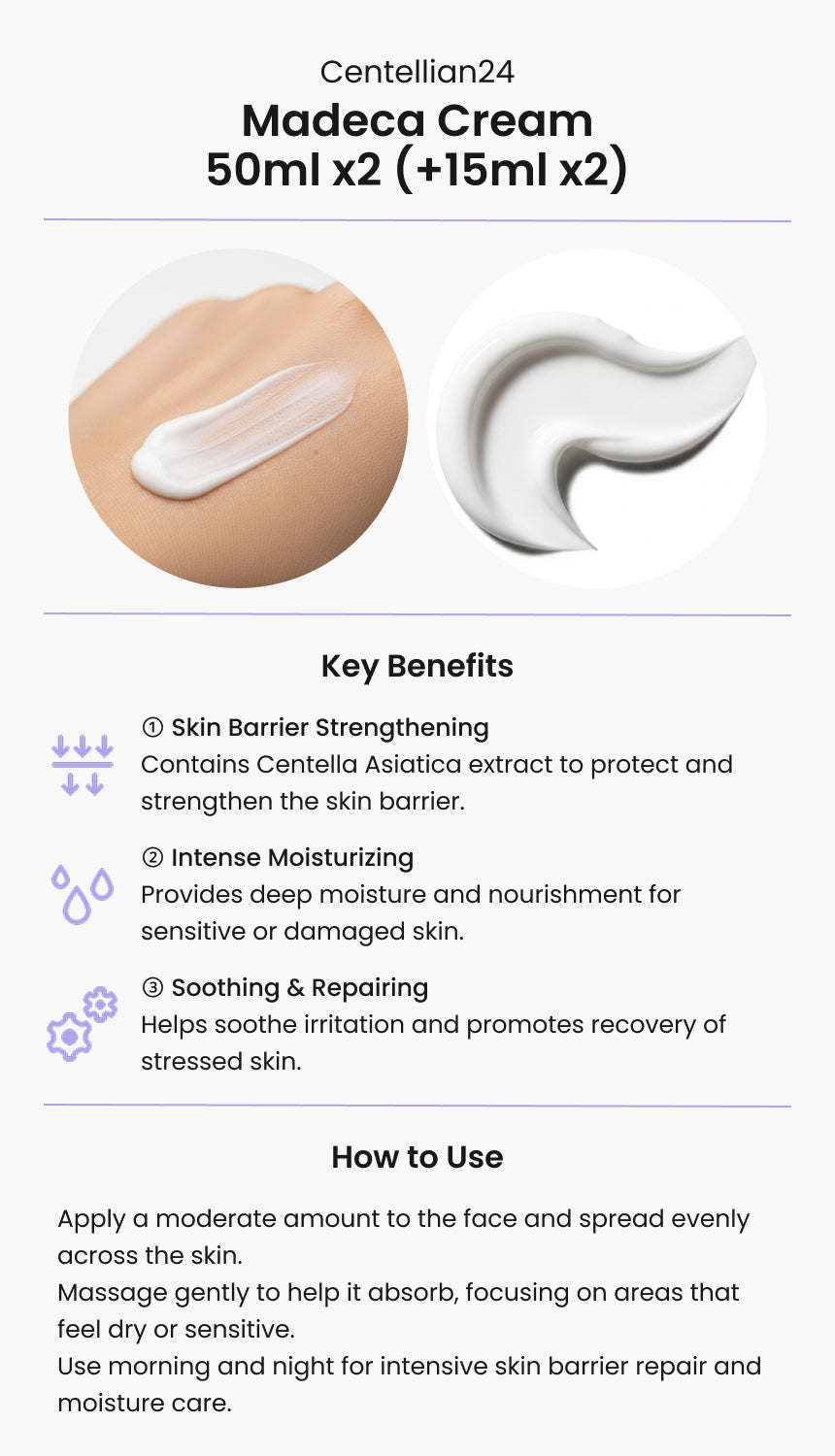 Madeca Cream 50ml x2 (+15ml x2)